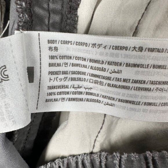 Abercrombie Fitch Mens Large Gray Raw Hem Cotton Shorts Drawstring Elastic Waist - Picture 8 of 10